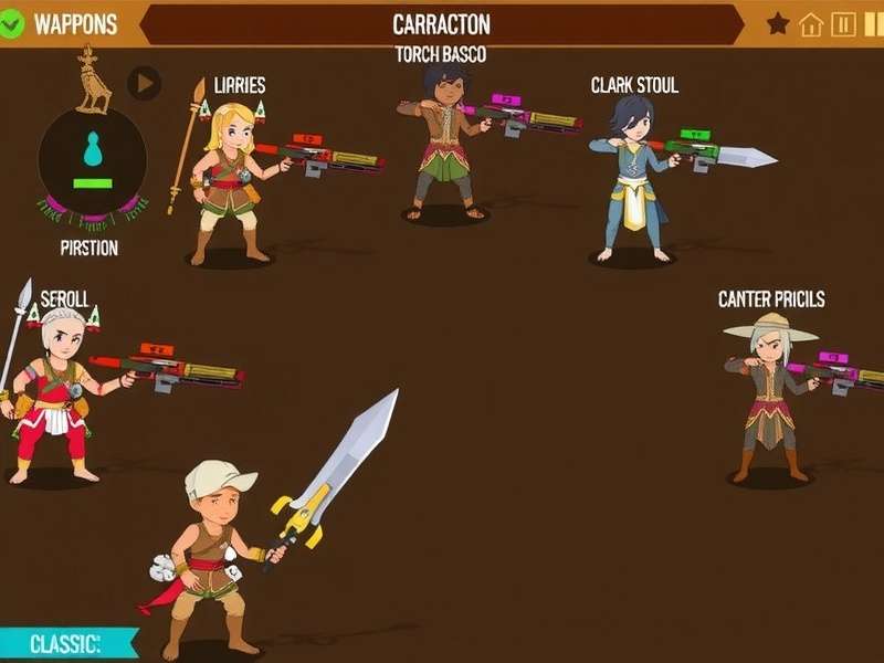 Character Classes in Rajasthani Ruckus Rajasthani Ruckus gameplay showing character classes and weapons